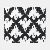 Halloween Ghost Spooky Nahtloses Muster Fleecedecke (Vorderseite (Horizontal))