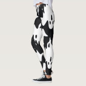 Halloween Ghost Spooky Nahtloses Muster Leggings (Links)