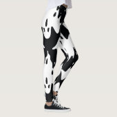Halloween Ghost Spooky Nahtloses Muster Leggings (Rechts)