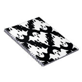 Halloween Ghost Spooky Nahtloses Muster Notizblock (Rechte Seite)