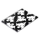 Halloween Ghost Spooky Nahtloses Muster Notizblock (Linke Seite)