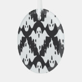 Halloween Ghost Spooky Nahtloses Muster Ornament Aus Glas (Vorderseite links)