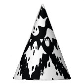 Halloween Ghost Spooky Nahtloses Muster Partyhütchen (Links)