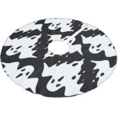 Halloween Ghost Spooky Nahtloses Muster Polyester Weihnachtsbaumdecke (Schrägansicht)