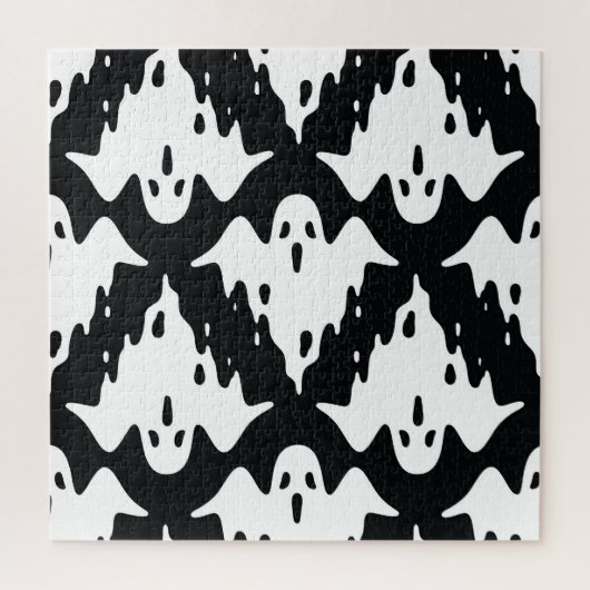 Halloween Ghost Spooky Nahtloses Muster Puzzle (Vertikal)