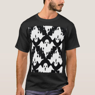 Halloween Ghost Spooky Nahtloses Muster T-Shirt