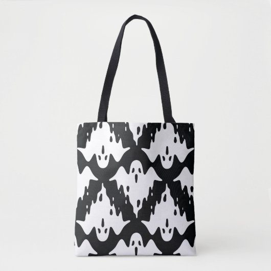Halloween Ghost Spooky Nahtloses Muster Tasche (Vorderseite)