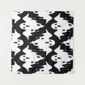 Halloween Ghost Spooky Nahtloses Muster Wandteppich (Vorderseite (Horizontal))