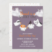 Halloween Ghost Spooky One Geburtstagsparty Einladung (Vorne/Hinten)