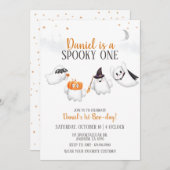 Halloween Ghost Spooky One Geburtstagsparty Einladung (Vorne/Hinten)