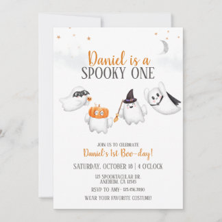 Halloween Ghost Spooky One Geburtstagsparty Einladung