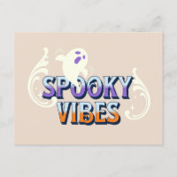 Halloween Ghost Spooky Vibes Retro