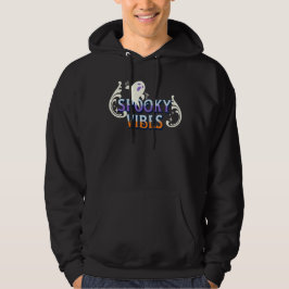 Halloween Ghost Spooky Vibes Typografy Letting Hoodie