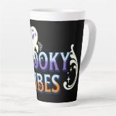 Halloween Ghost Spooky Vibes Typografy Letting Milchtasse (Rechte Ecke)