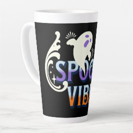 Halloween Ghost Spooky Vibes Typografy Letting Milchtasse