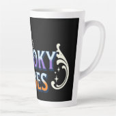 Halloween Ghost Spooky Vibes Typografy Letting Milchtasse (Rechts)