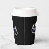 Halloween Ghost Spooky Vibes Typografy Letting Pappbecher (Rechts)