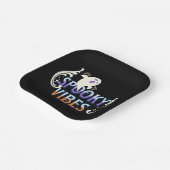 Halloween Ghost Spooky Vibes Typografy Letting Pappteller (Gewinkelt)