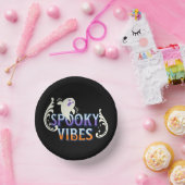 Halloween Ghost Spooky Vibes Typografy Letting Pappteller (Party)