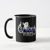 Halloween Ghost Spooky Vibes Typografy Letting Tasse (Links)