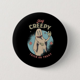 Halloween Ghost Sprichwort Design Button