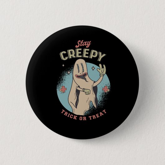 Halloween Ghost Sprichwort Design Button (Vorderseite)