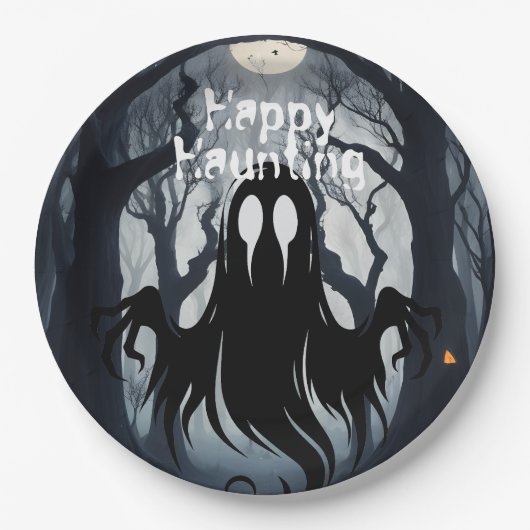 Halloween Ghost Spuk Forest Costume Party Pappteller (Vorderseite)