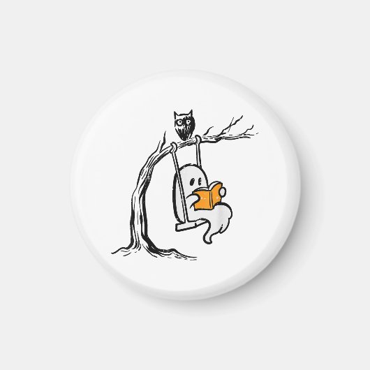 Halloween Ghost Swing Reading Magnet (Vorne)