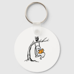 Halloween Ghost Swing Reading Vintage Kostümkuppel Schlüsselanhänger