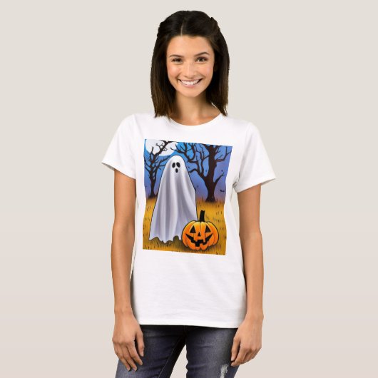 Halloween Ghost T-Shirt (Vorne ganz)