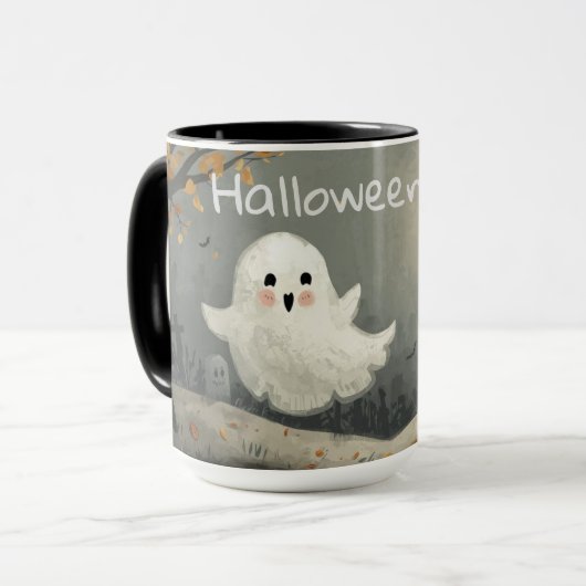 Halloween Ghost-Tasse | Spooker Kaffee-Cup Tasse (Vorderseite Links)