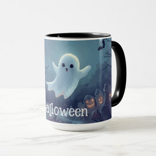 Halloween Ghost-Tasse | Spooker Kaffee-Cup | Tasse (VorderseiteRechts)
