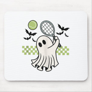 Halloween Ghost Tennis Player Retro Spooky Saison Mousepad