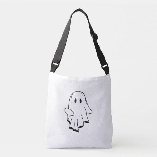 Halloween Ghost Tote Bag mit festem Bootdesign Tragetaschen Mit Langen Trägern (Vorderseite)