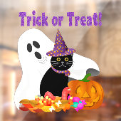 Halloween Ghost und Black Cat Fensteraufkleber (Blatt 2)