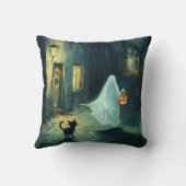 Halloween Ghost und Black Cat Kissen (Rückseite)
