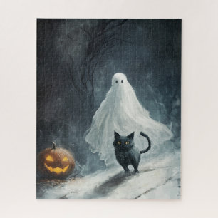 Halloween Ghost und Black Cat Puzzle