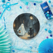 Halloween Ghost und Cat-Begegnung Pappteller (Party)