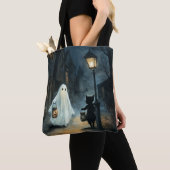 Halloween Ghost und Cat-Begegnung Tasche (Von Nahem)