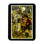 Halloween Ghost und Jack-o-Lantern Magnet (Vertikal)