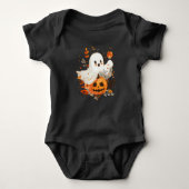 Halloween Ghost und Jack-o-Laterne Baby Strampler (Vorderseite)