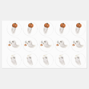 Halloween Ghost und Pumpkin Aufkleber Set