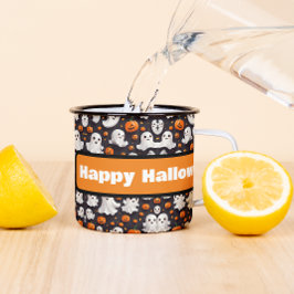 Halloween Ghost und Pumpkin Coffee Tasse