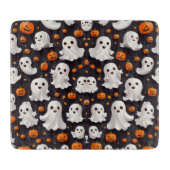 Halloween Ghost und Pumpkin Cutting Board Schneidebrett (Vorderseite)