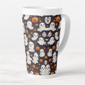 Halloween Ghost und Pumpkin Latte Tasse (Rechte Ecke)