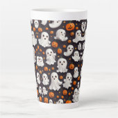Halloween Ghost und Pumpkin Latte Tasse (Vorderseite)