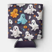Halloween Ghost und Pumpkins Dosenkühler (Vorderseite)
