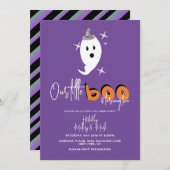 Halloween Ghost unsere kleine Boo-Einladung Einladung (Vorne/Hinten)