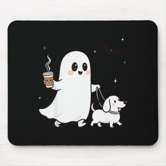 Halloween Ghost Walking Dog Soky Season Halloween Mousepad (Vorne)