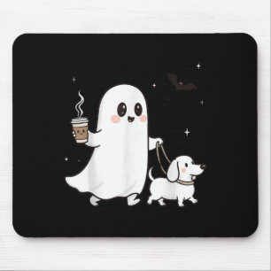 Halloween Ghost Walking Hund Spooky Jahreszeit Hal Mousepad